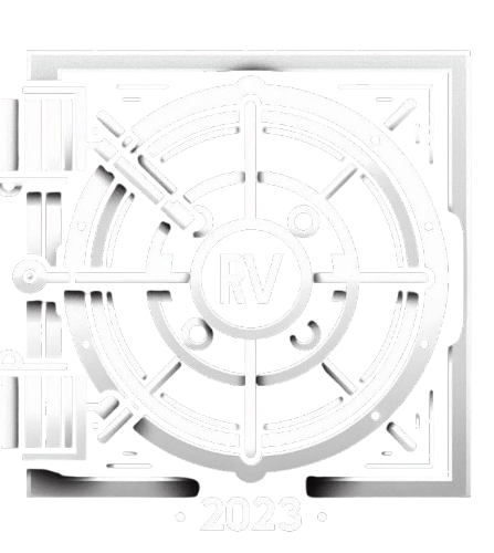 Rhys' Vault logo with a storage box icon